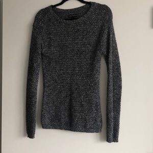Grey/metallic knit sweater